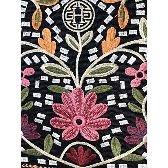 NEW Herencia Collection State Reina Black Floral Embroidered Mini Skirt - Picture 9 of 12